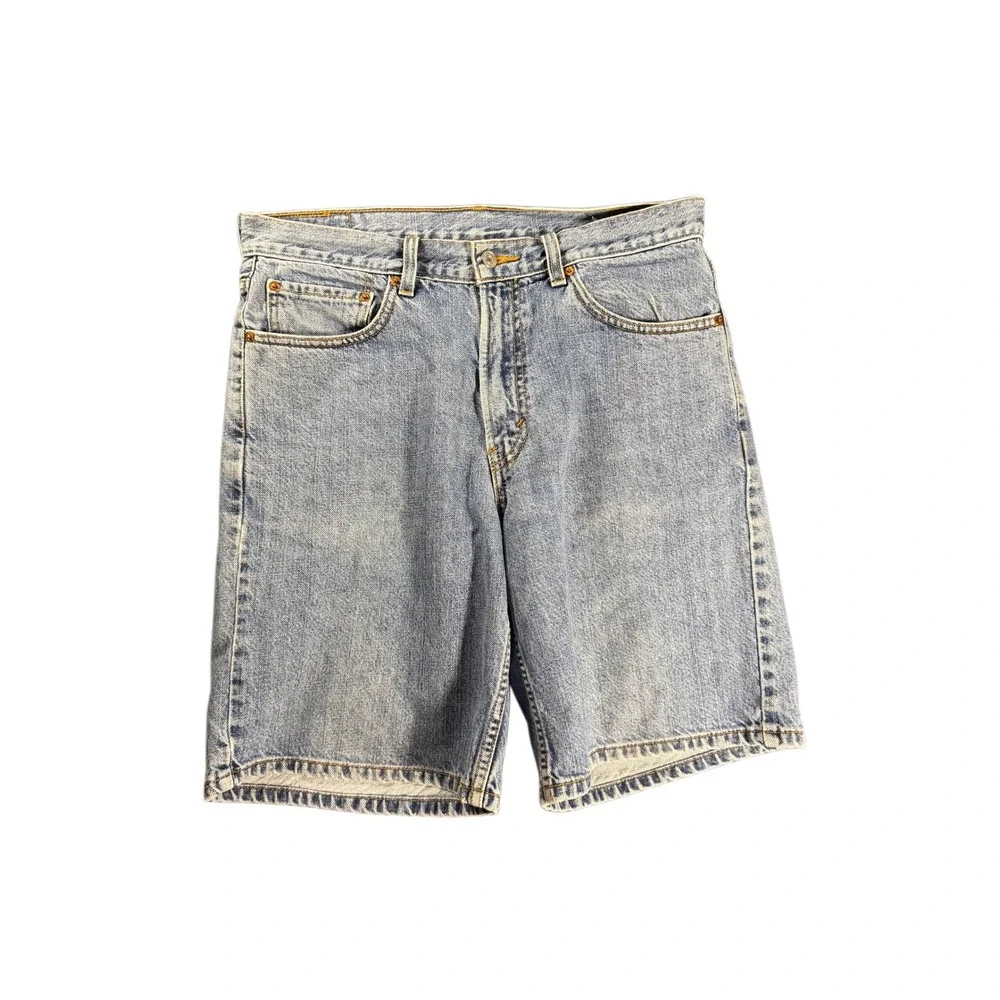 Levis 550 Relaxed Fit Denim Shorts Mens 33 Light Wash Blue Cotton 550-0261